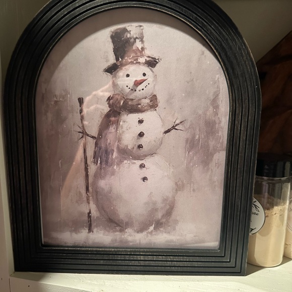 Charming Snowman Framed Art - Picture 1 of 1